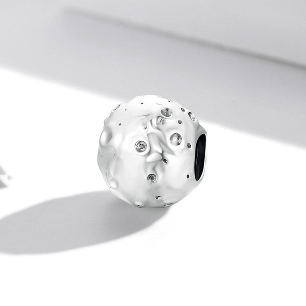 Moon Sterling Silver Bead Charm Bracelet Necklace