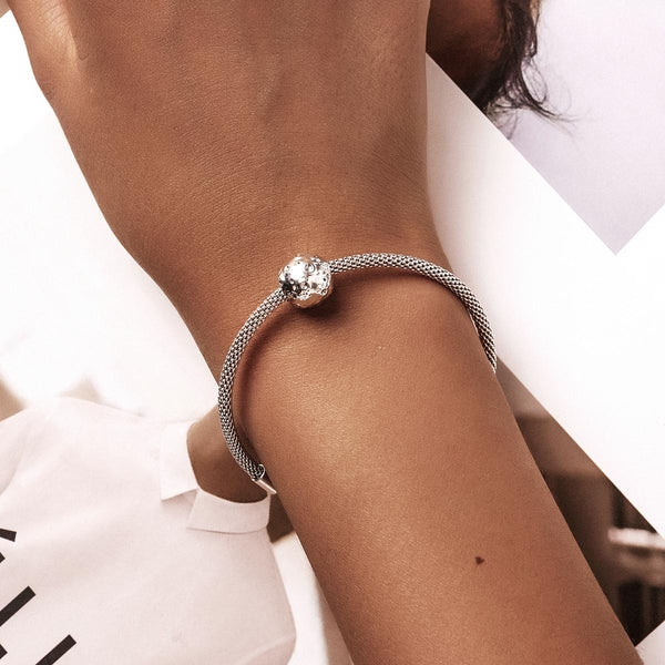Moon Sterling Silver Bead Charm Bracelet Necklace