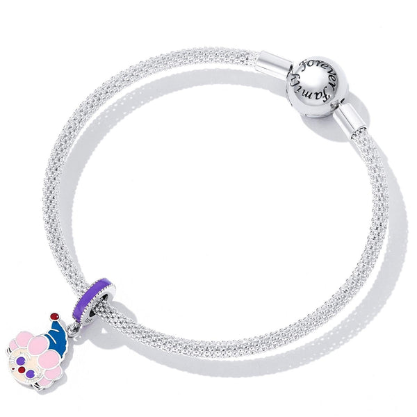Clown Enamel Sterling Silver Bead Charm Pendant Bracelet Necklace