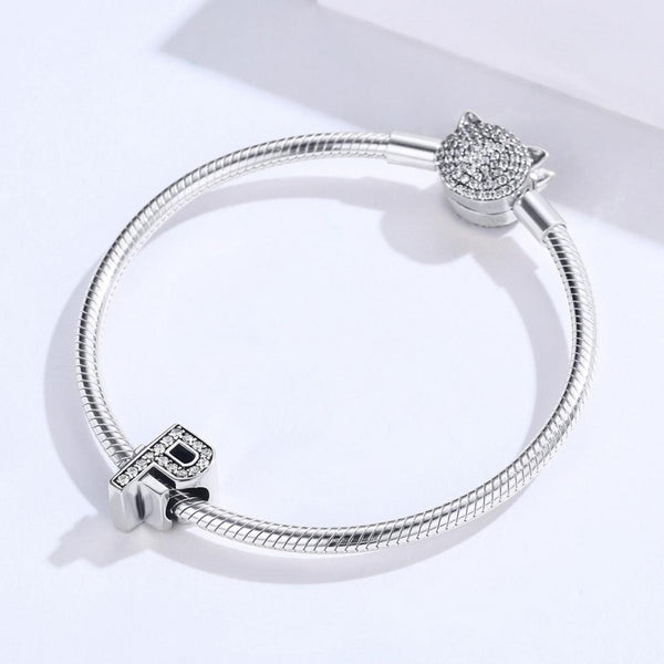 Ruble Pave Sterling Silver Zircon CZ Bead Charm Bracelet Necklace