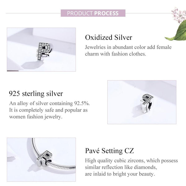 Ruble Pave Sterling Silver Zircon CZ Bead Charm Bracelet Necklace