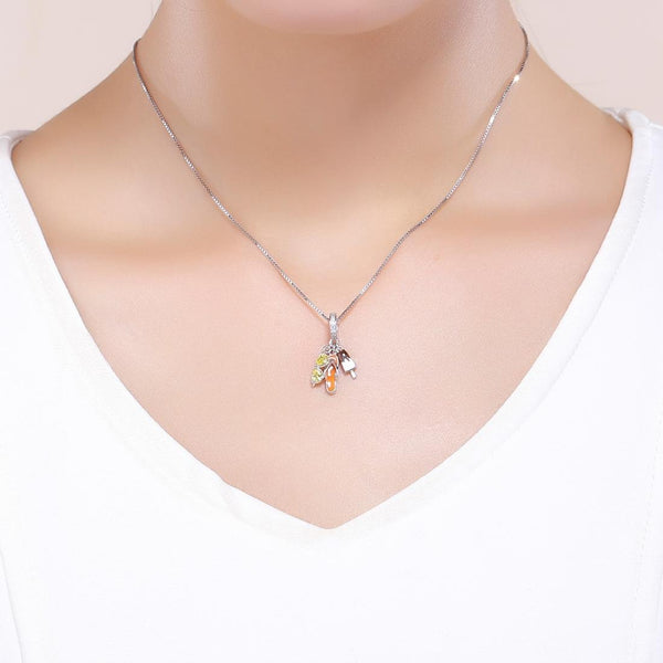 Thong Ice Cream Sunglasses Enamel Sterling Silver CZ Bead Charm Bracelet Necklace