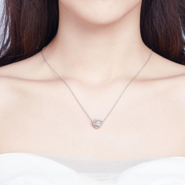 Daughter Love Heart Enamel Sterling Silver Bead Charm Pendant Bracelet Necklace