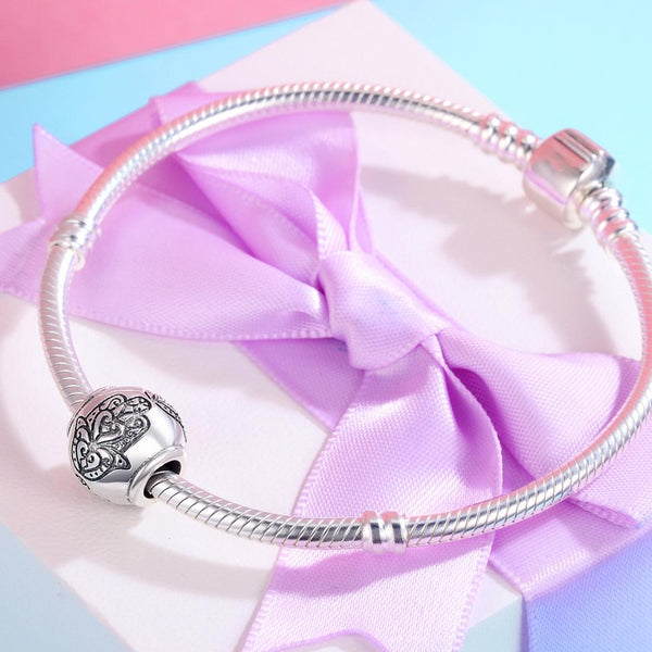 Hamsa Fatima Evil Eye Hand Sterling Silver Spacer Bead Charm Bracelet Necklace