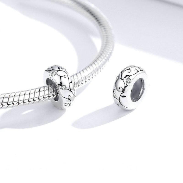 Filigree Sterling Silver Spacer Bead Charm Bracelet Necklace Pendant