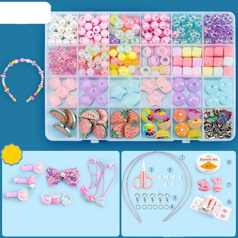 DIY Bracelet Necklace Jewellery Making Kit Kids Children 24 Designs Fruit