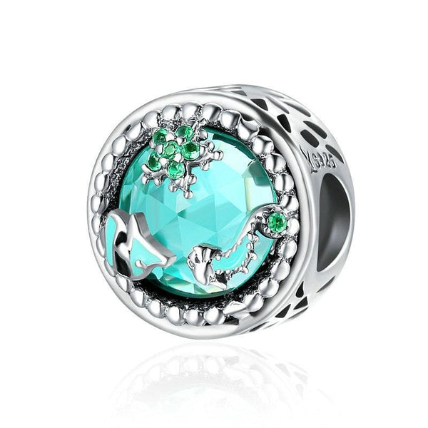 Starry Nights Sterling Silver CZ Bead Charm Bracelet Necklace Pendant