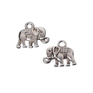 24 x Elephant Zinc Alloy Beads Charms For DIY Craft Jewellery Making