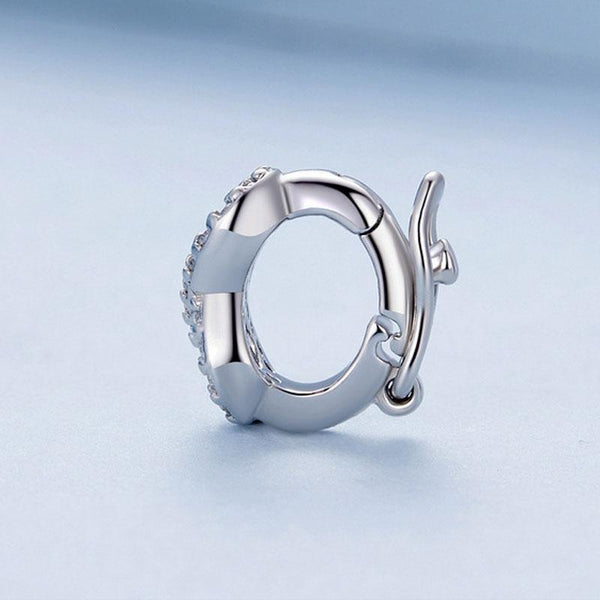 Infinity Platinum Plated Sterling Silver Crystal Zircon Buckle Spacer Bead Charm Bracelet