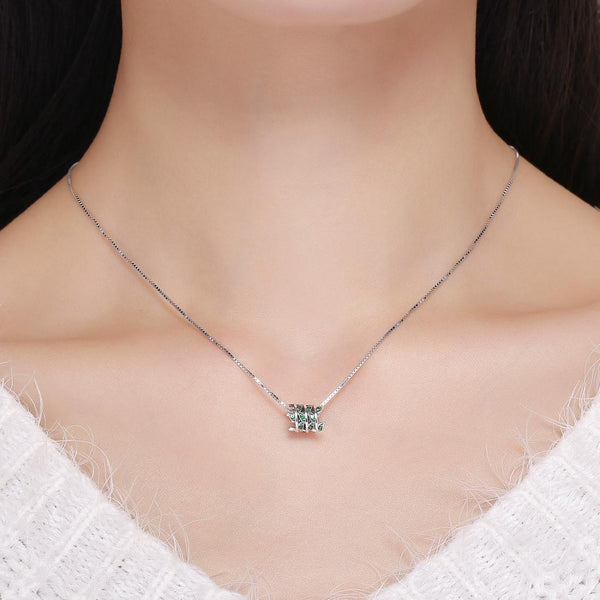 Leaves Sterling Silver Zircon CZ Bead Charm Bracelet Necklace Pendant