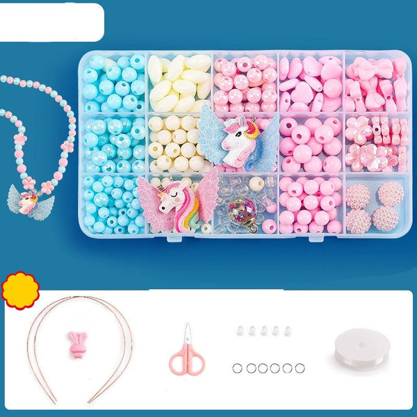DIY Bracelet Necklace Jewellery Making Kit Kids Children 15 Designs Unicorn
