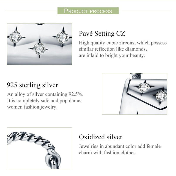 Handbag Sterling Silver Zircon CZ Bead Charm Bracelet Necklace Pendant