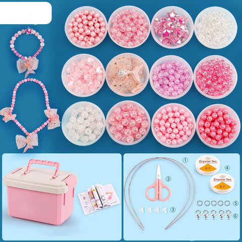 DIY Bracelet Necklace Jewellery Making Kit Kids Children 12 Designs Mermaid