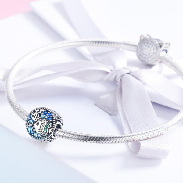 Colourful Fish Ocean Sea Sterling Silver Zircon CZ Bead Charm Bracelet Necklace