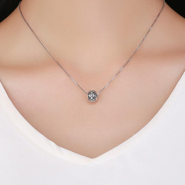 Filigree Sterling Silver Zircon CZ Spacer Bead Charm Bracelet Necklace Pendant