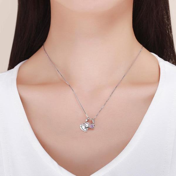 Key To My Heart Sterling Silver Zircon CZ Bead Charm Bracelet Necklace
