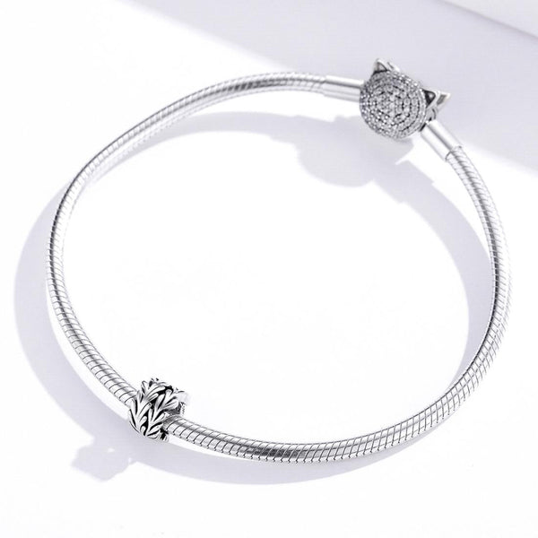 Seaweed Sterling Silver Spacer Bead Charm Bracelet Necklace