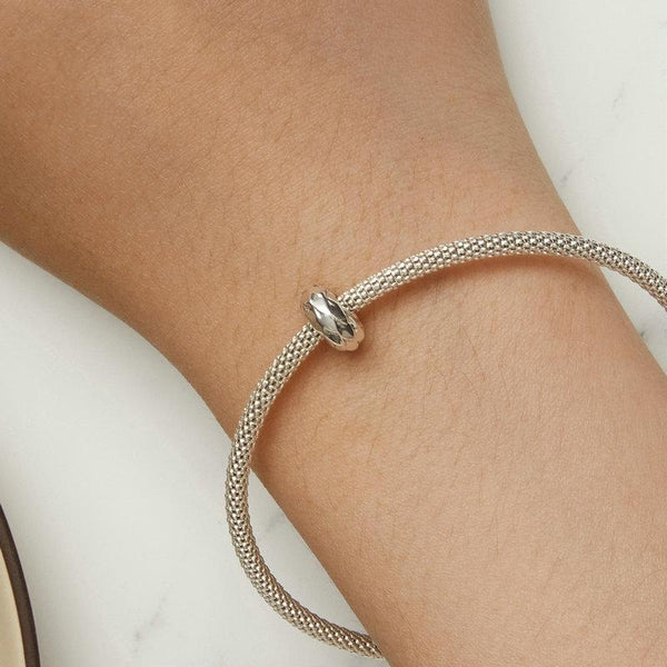 Feathers Scales Sterling Silver Spacer Bead Charm Bracelet Necklace