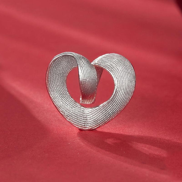 Love Heart Platinum Plated Sterling Silver Bead Charm Bracelet Necklace