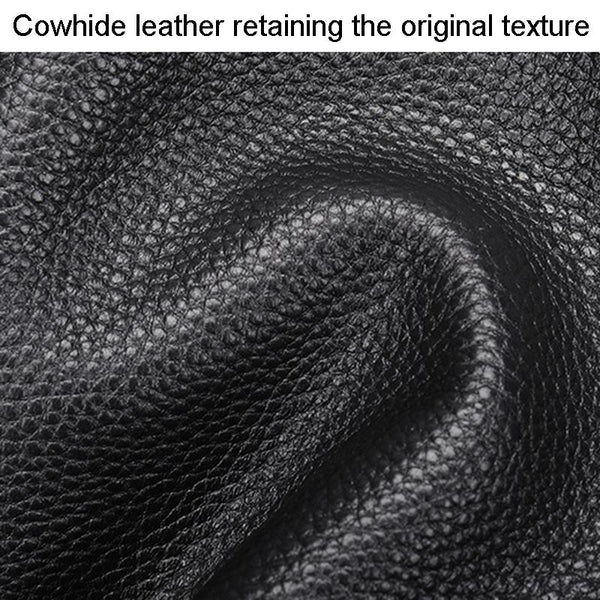 Genuine Leather Duffel Travel Bag Wet Pocket Shoe Compartment Shoulder Strap Black