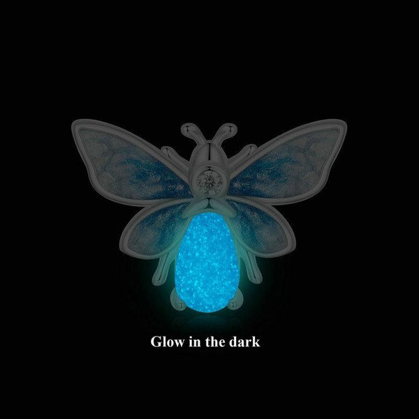 Luminous Bee Enamel Sterling Silver CZ Bead Charm Bracelet Necklace Pendant