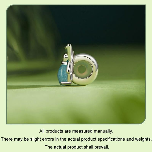 Luminous Bee Enamel Sterling Silver CZ Bead Charm Bracelet Necklace Pendant