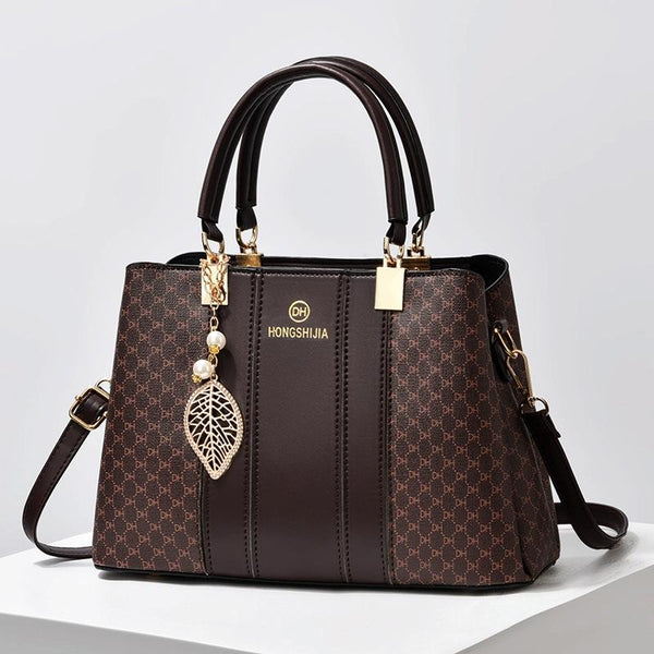 Faux PU Leather Crossbody Shoulder Bag Handbag Coffee Brown
