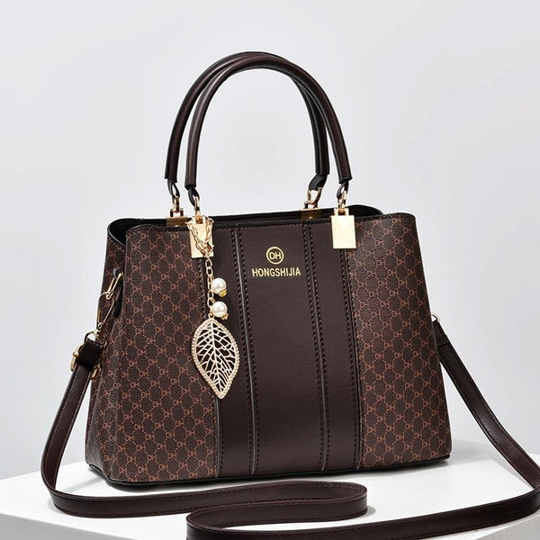 Faux PU Leather Crossbody Shoulder Bag Handbag Coffee Brown