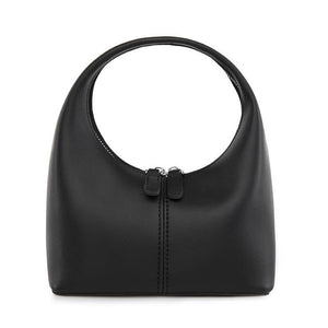 Faux PU Leather Womens Bag Handbag Sleek One Piece Design Black