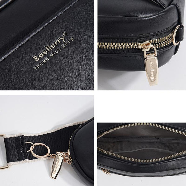 Faux PU Leather Crossbody Bag Handbag Coin Purse White
