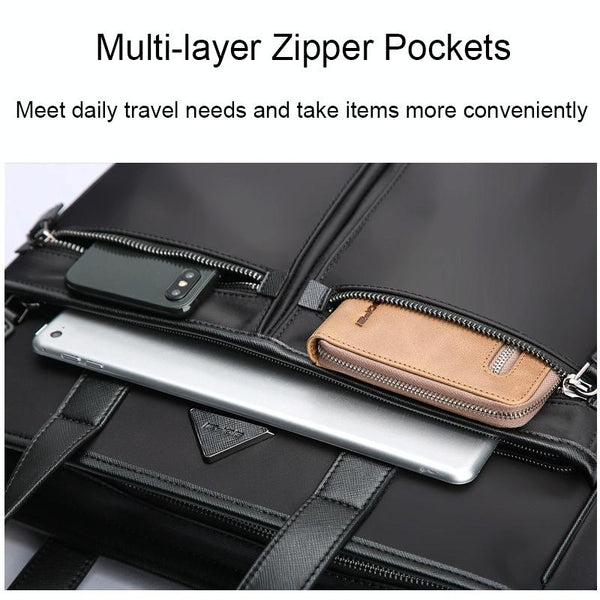 Waterproof Laptop Business Shoulder Bag Handbag Large Capacity Black