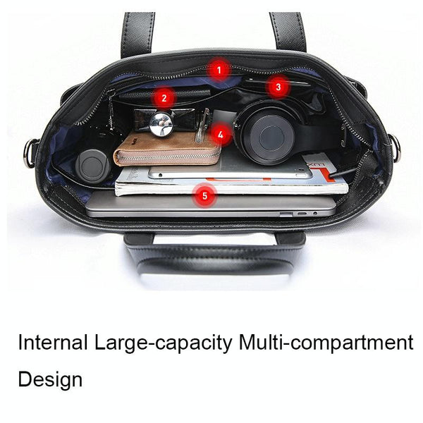 Waterproof Laptop Business Shoulder Bag Handbag Large Capacity Black