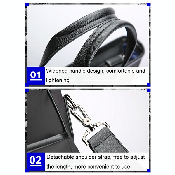Waterproof Laptop Business Shoulder Bag Handbag Large Capacity Black
