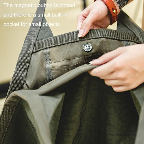 Waterproof Nylon Slouch Shoulder Bag Handbag Large Capacity Army Green