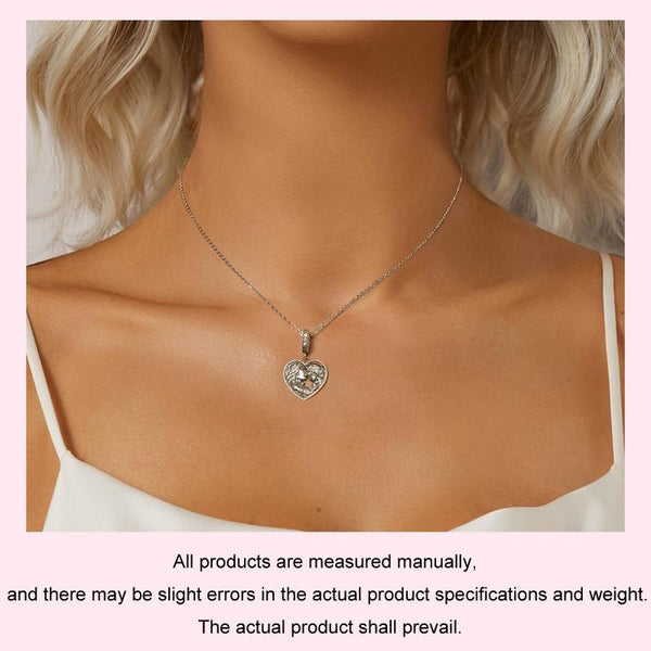 Mother's Love Sterling Silver CZ Bead Charm Bracelet Necklace Pendant