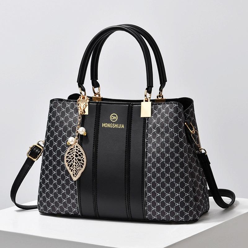 Faux PU Leather Crossbody Shoulder Bag Handbag Black