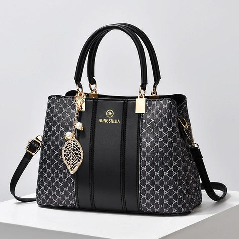 Faux PU Leather Crossbody Shoulder Bag Handbag Black