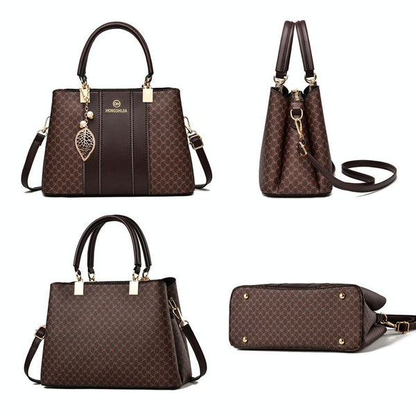 Faux PU Leather Crossbody Shoulder Bag Handbag Black