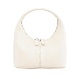 Faux PU Leather Womens Bag Handbag Sleek One Piece Design Off White