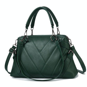 Geometric Soft PU Leather Shoulder Crossbody Bag Handbag Green