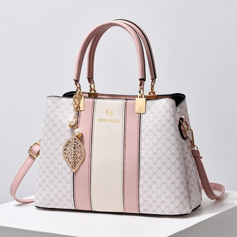 Faux PU Leather Crossbody Shoulder Bag Handbag Pink
