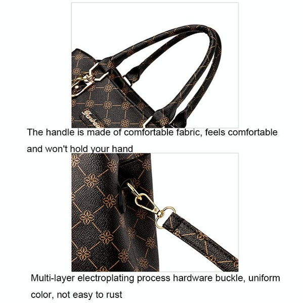 Faux PU Leather Crossbody Shoulder Bag Handbag Cat Tassel Charm Coffee