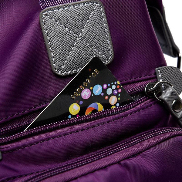 Nylon Waterproof Oxford Cloth Shoulder Bag Handbag Multi Pocket Blue