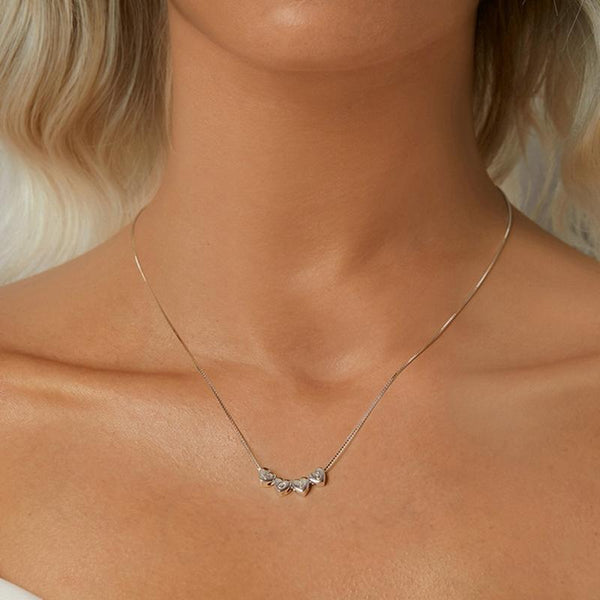 Love Letter E Platinum Plated Sterling Silver Bead Charm Bracelet Necklace