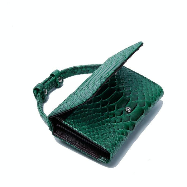 Faux PU Snakeskin Crossbody Shoulder Clutch Bag Handbag Copper