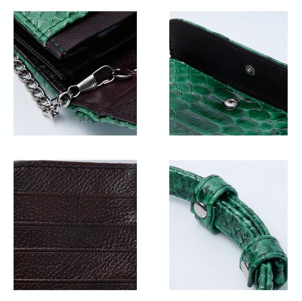 Faux PU Snakeskin Crossbody Shoulder Clutch Bag Handbag Copper
