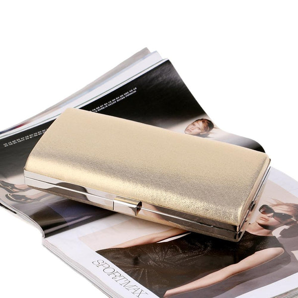 Square Evening Party Clutch Shoulder Bag Handbag Wedding Party Events Gold