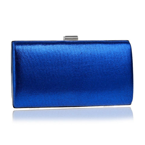 Square Evening Party Clutch Shoulder Bag Handbag Wedding Party Events Blue