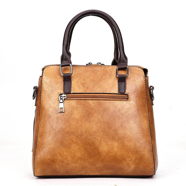 Faux PU Leather Crossbody Shoulder Tote Bag Handbag Tassel Red