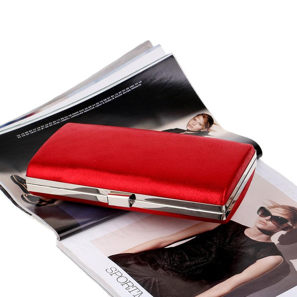 Square Evening Party Clutch Shoulder Bag Handbag Wedding Party Events Red